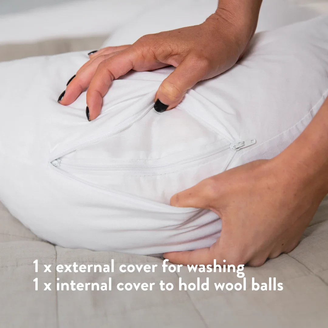 Back & Bump Pillow with British Wool Filling - Pregnancy Cushion - Image 11