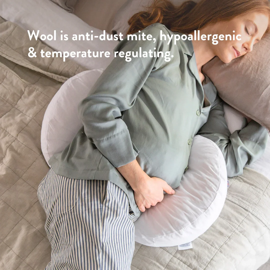 Back & Bump Pillow with British Wool Filling - Pregnancy Cushion - Image 6