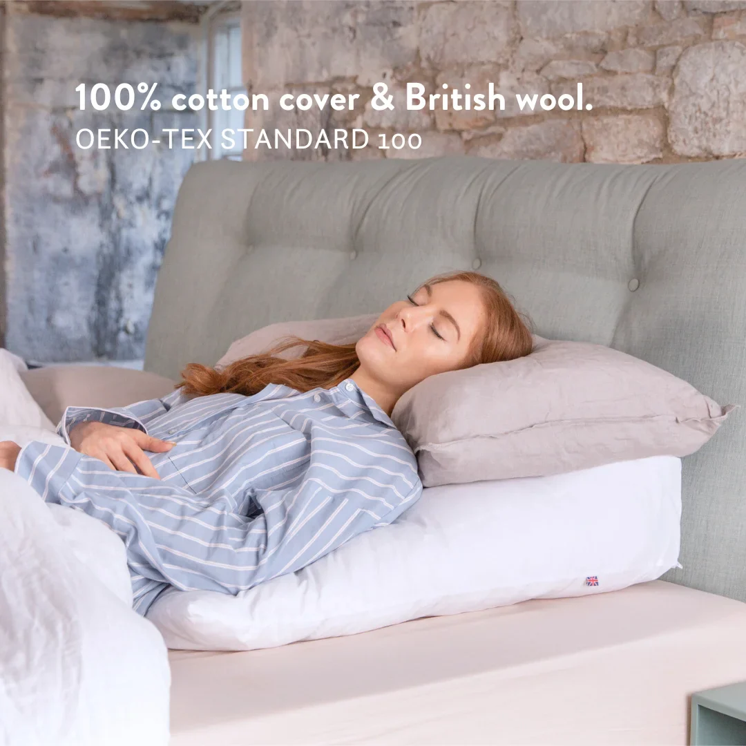 British Wool Bed Wedge Pillow - Image 3