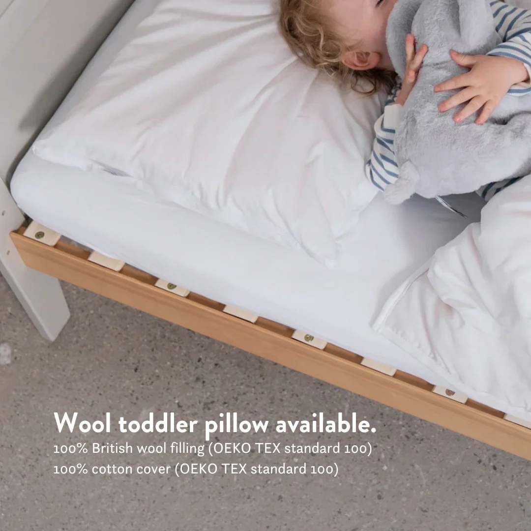 British Wool Duvet & Pillow for Toddler Cot Bed | 4-7 tog - Image 6