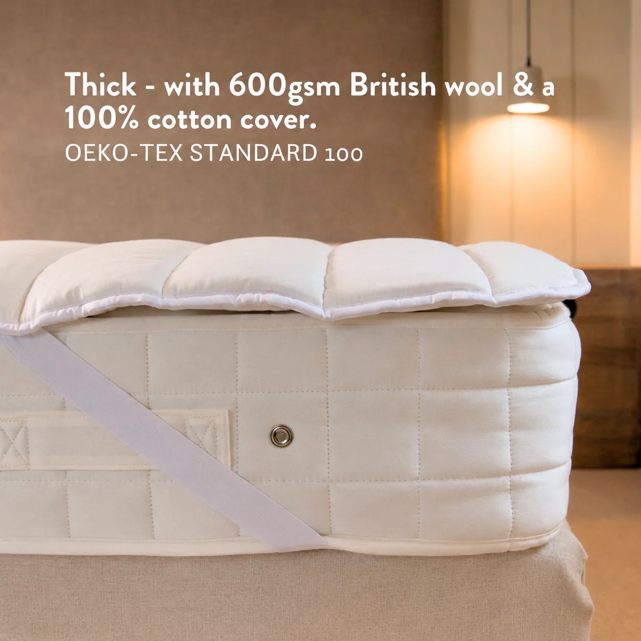 Natural 100% British Wool Mattress Topper - Image 6