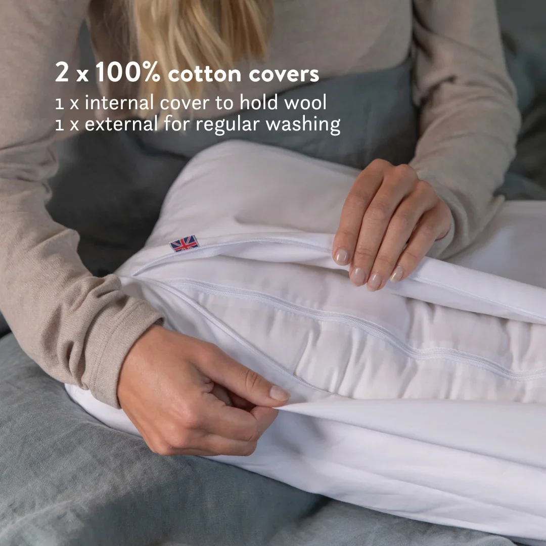 Contour Wool Pillow & Wool Duvet Set - Bundle - Image 12