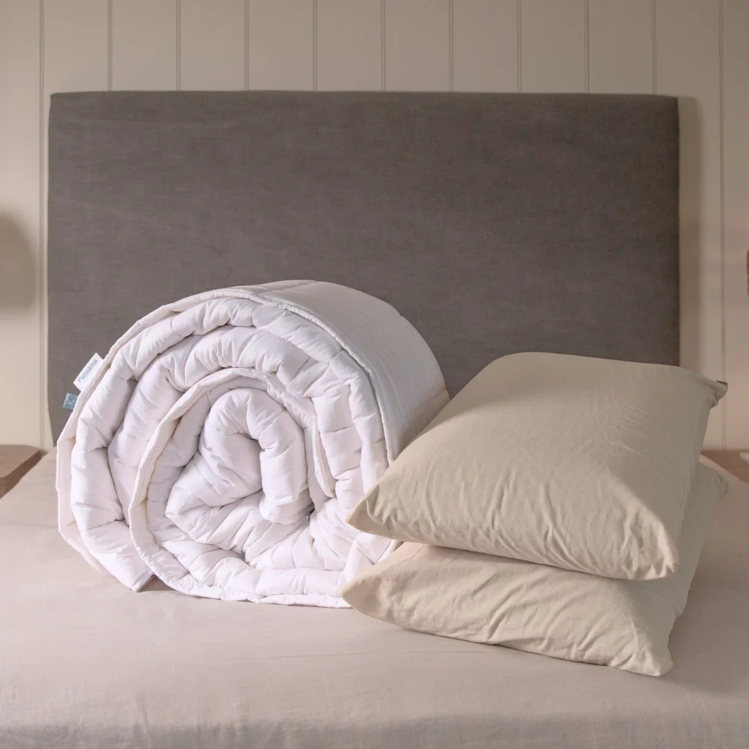 Graphite Latex Pillow & Wool Duvet Set - Bundle