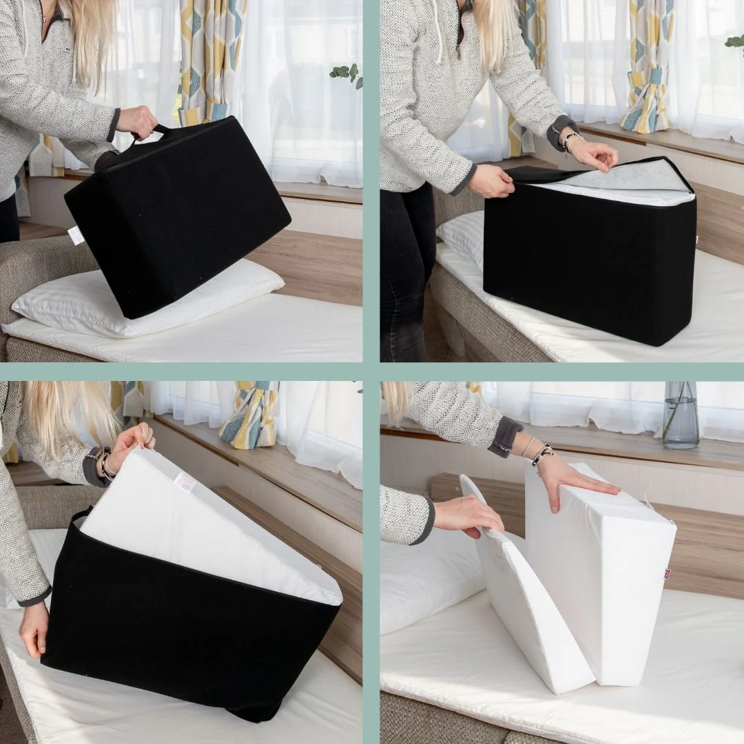 Memory Foam Travel Folding Acid Reflux Bed Wedge - Travel Bag - Image 3