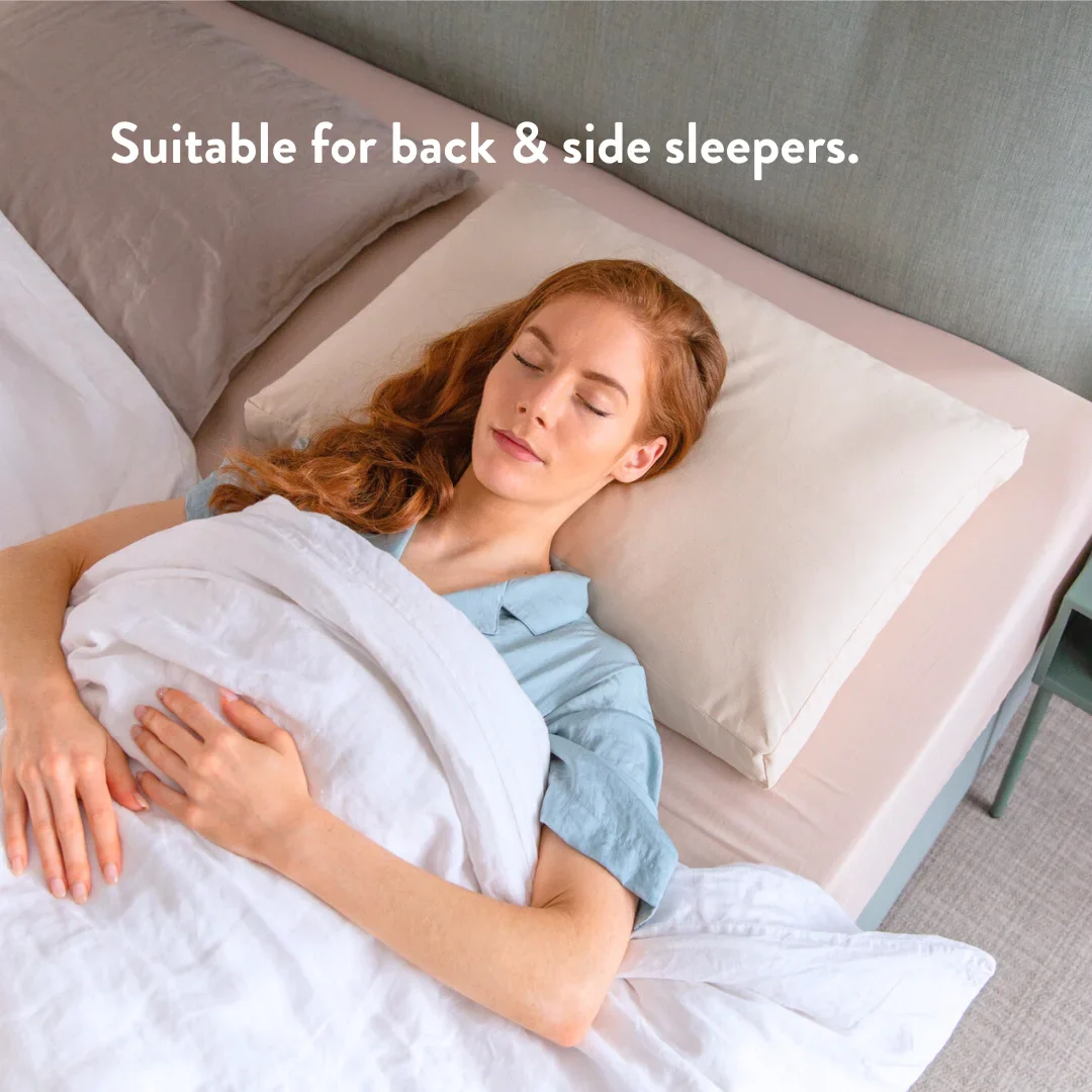 Organic Buckwheat Hull Pillow - Adjustable Natural Support - 100% Cotton Cover - Image 5