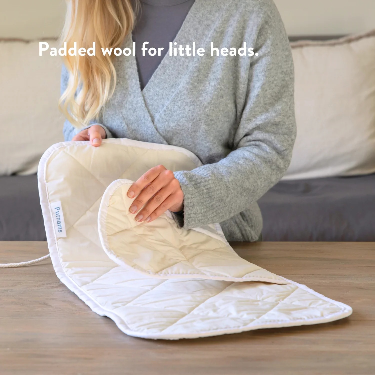 Travel Baby Changing Mat - Washable Wool & Organic Cotton - Image 5