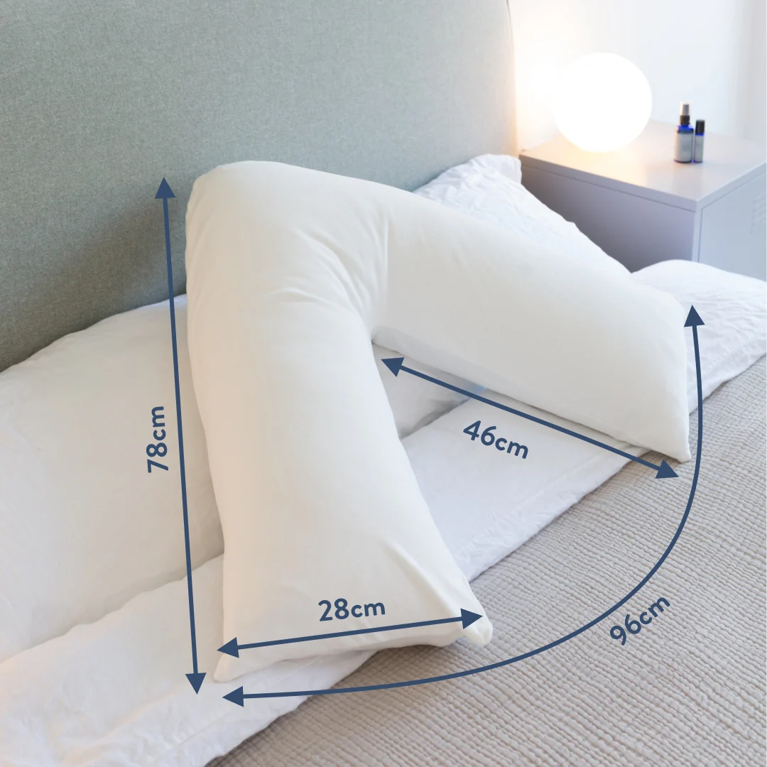 V-Shaped British Wool Pregnancy Pillow - 100% Cotton Cover - Image 12