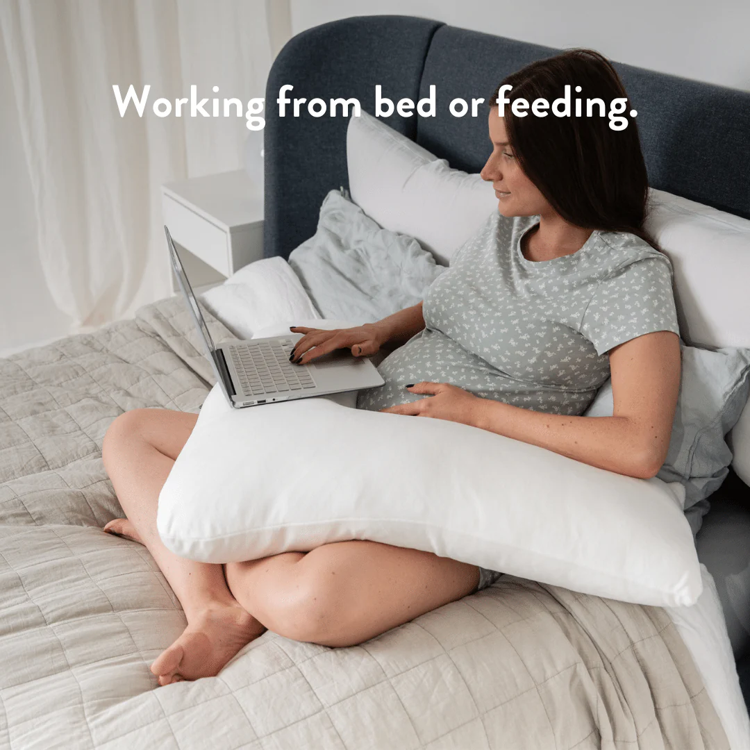 V-Shaped British Wool Pregnancy Pillow - 100% Cotton Cover - Image 4