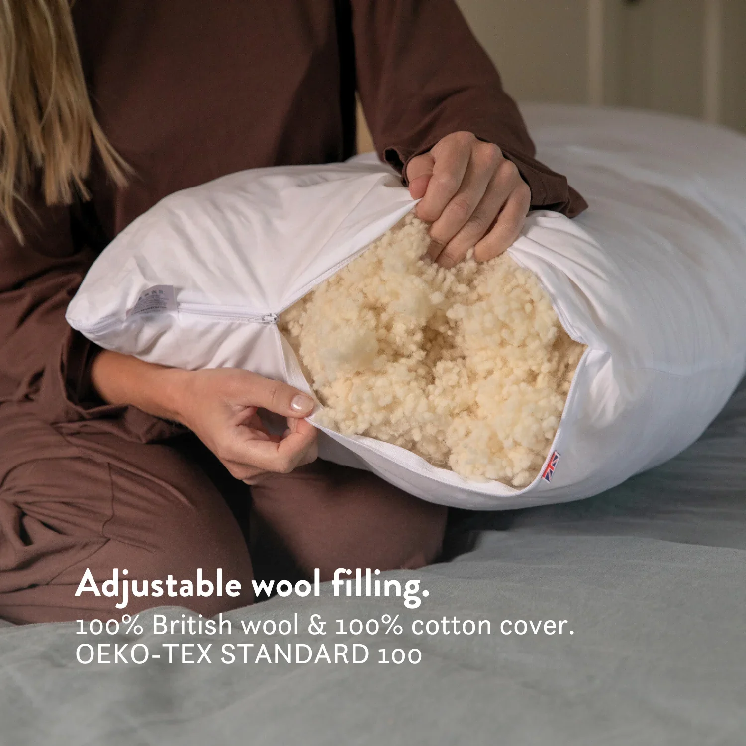 Wool Body Pillow - Side Sleep & Pregnancy - Image 3